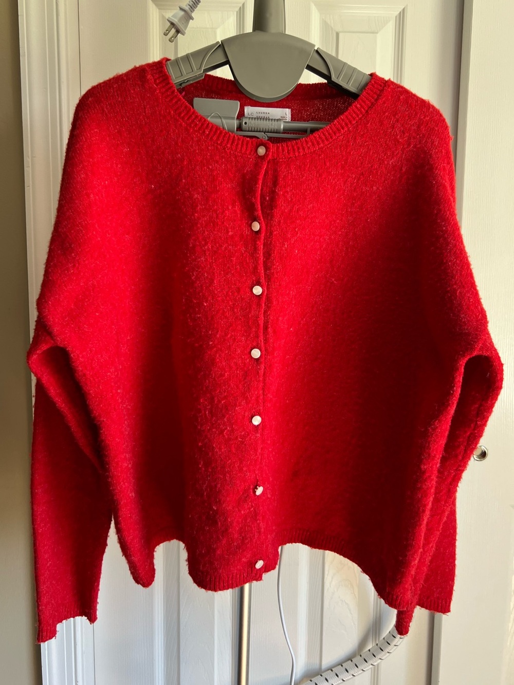 Lauren Conrad Red Cardigan Large